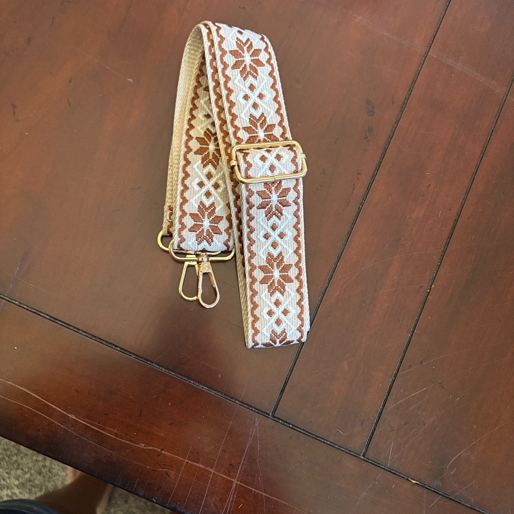 Guitar Strap with Gold Hardware for purse